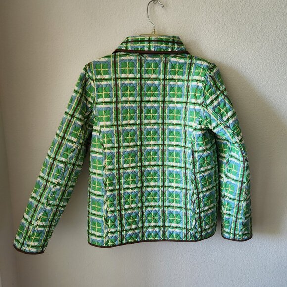 Cervelle Quilted Reversible Jacket Vintage Women's Size 8 Brown Plaid - Picture 4 of 6